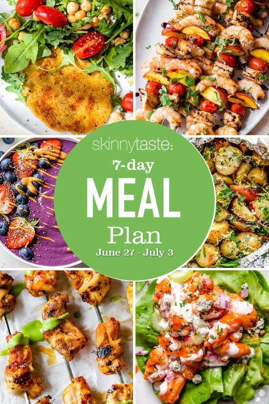 7 Day Healthy Meal Plan (June 27-July 3)