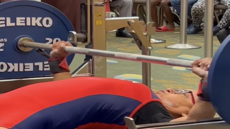 64-Year-Old Powerlifter Dora Justice Breaks National Bench Press Record at 2022 Master’s Nationals