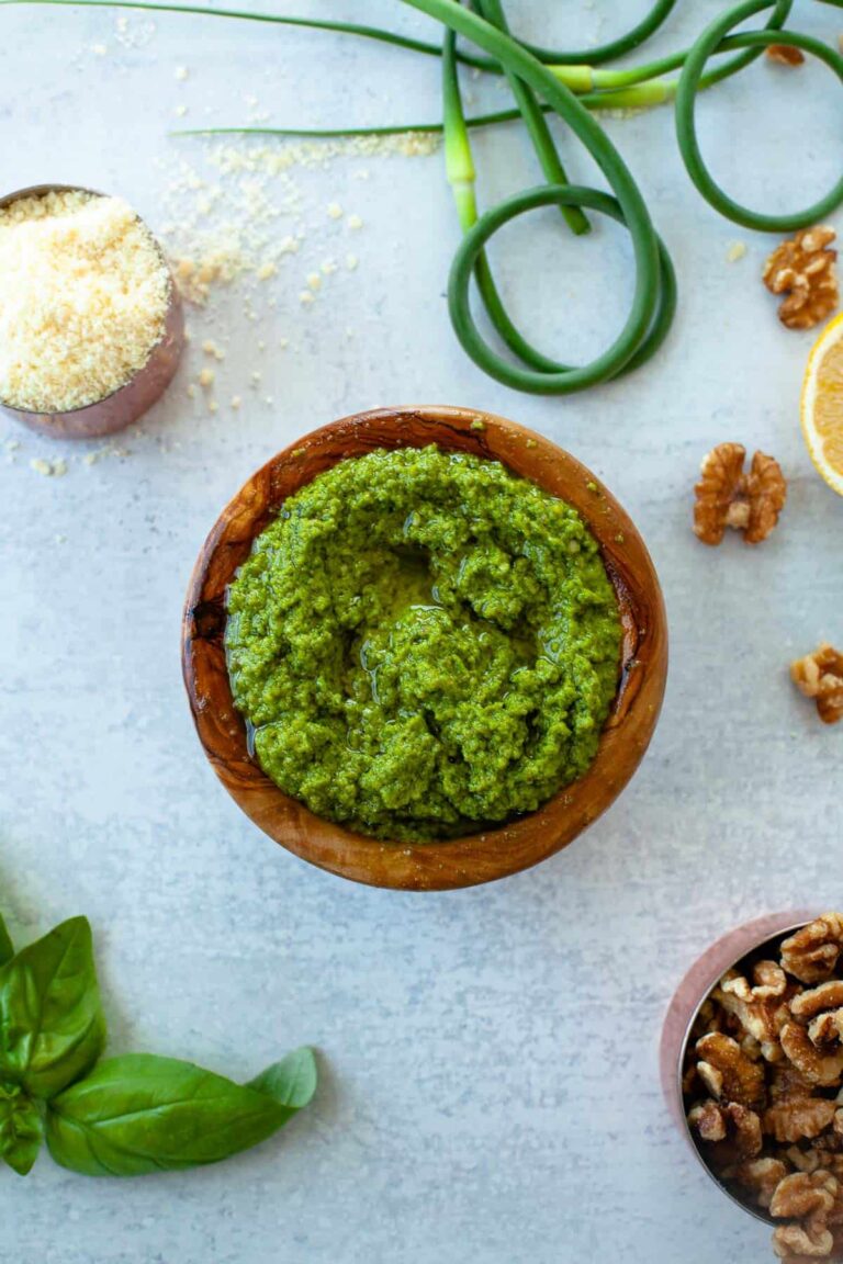 Garlic Scape Pesto | Kara Lydon