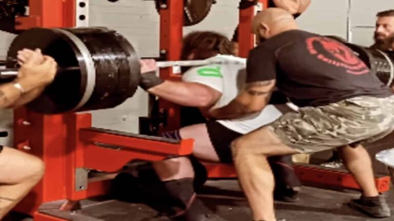 Powerlifter Andrew Hause (140KG) Captures a 467.8-Kilogram (1031.4-Pound) Squat PR During Training