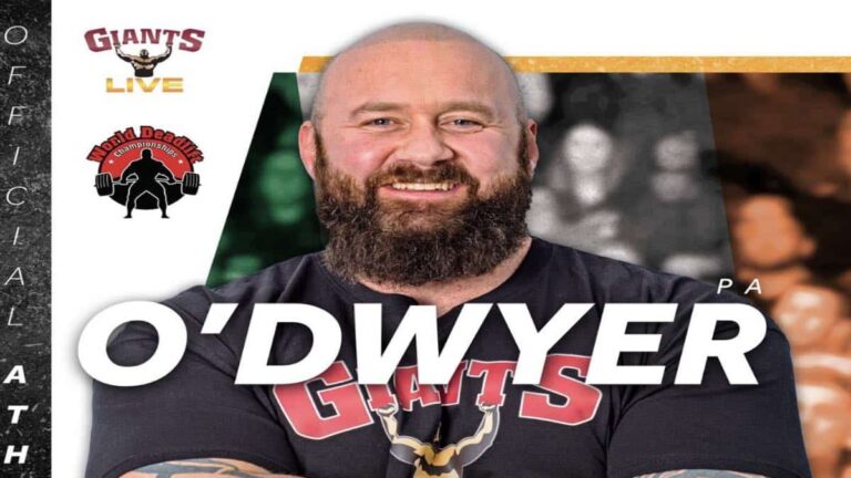 Strongman Pa O’Dwyer Added to 2022 Giants Live World Open & World Deadlift Championships Roster