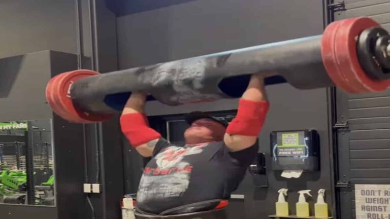 Watch Mitchell Hooper Smash a 406-Pound Log Press for a Double PR