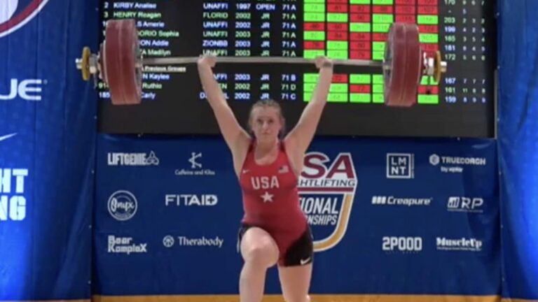 Weightlifter Olivia Reeves (71KG) Clean & Jerks 138 Kilograms for New Senior American Record