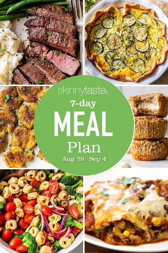 7 Day Healthy Meal Plan (Aug 29-Sept 4)