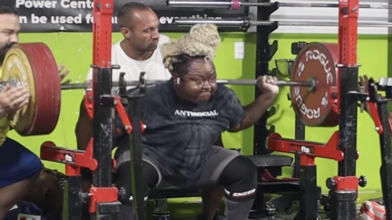 Powerlifter Sherine Marcelle (90KG) Squats 4 Kilos Over the World Record, Twice, in Training