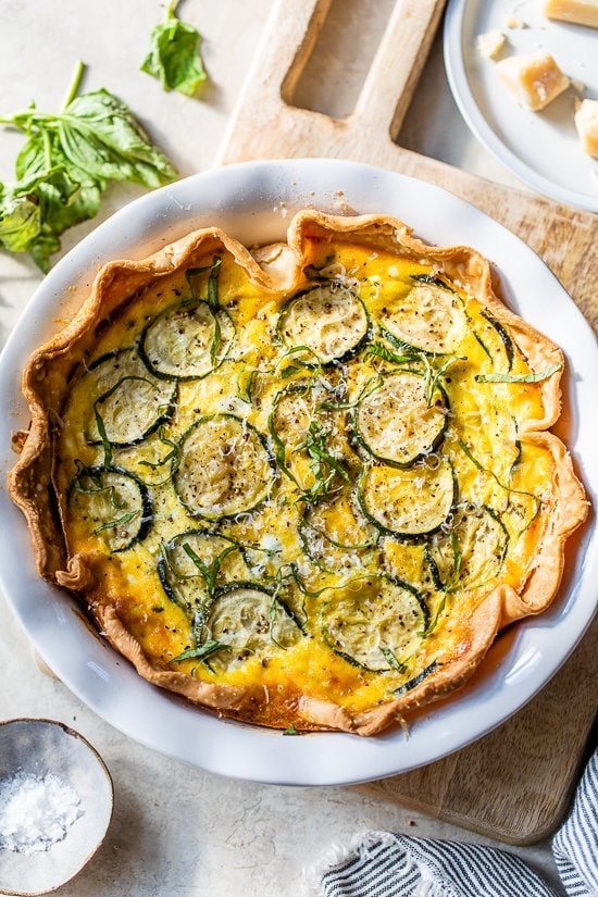 Three-Cheese Zucchini Quiche – health foods diets