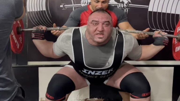 Watch Powerlifter Shahram Saki (120KG+) Squat Over 1,000 Kilos Raw