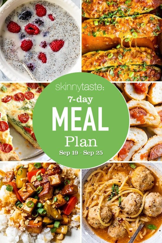 7 Day Healthy Meal Plan (Sept 19-25)