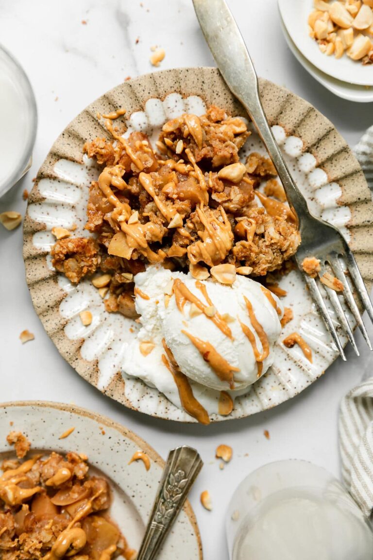 Peanut Butter Apple Crumble (Gluten Free, Dairy Free)