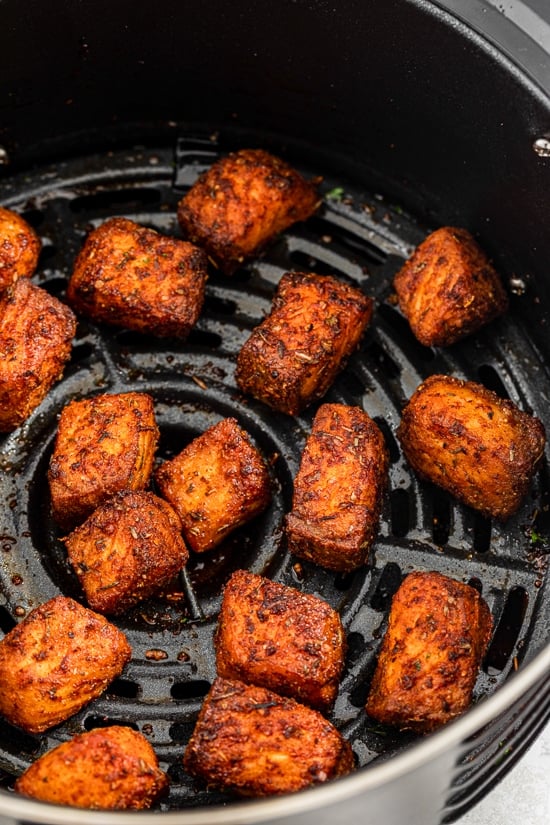 10-Minute Blackened Air Fryer Salmon Bites