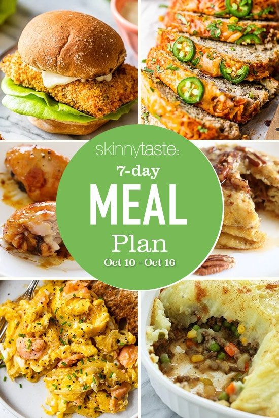 7 Day Healthy Meal Plan (Oct 10-16)