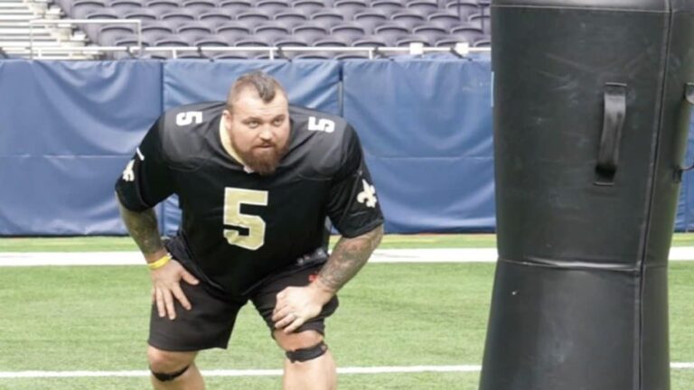 Eddie Hall Tries His Hand at a Mock NFL Scouting Mix