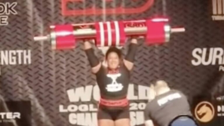 Strongwoman Andrea Thompson Sets Log Lift World Record of 140 Kilograms (308.6 Kilos)