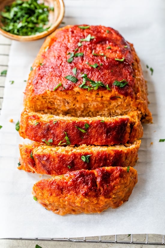 Sweet Potato Turkey Meatloaf (GF, DF)