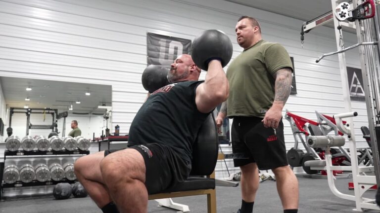 Brian Shaw and Eddie Hall Team Up for a Shoulder Workout Fit for Strongman Legends