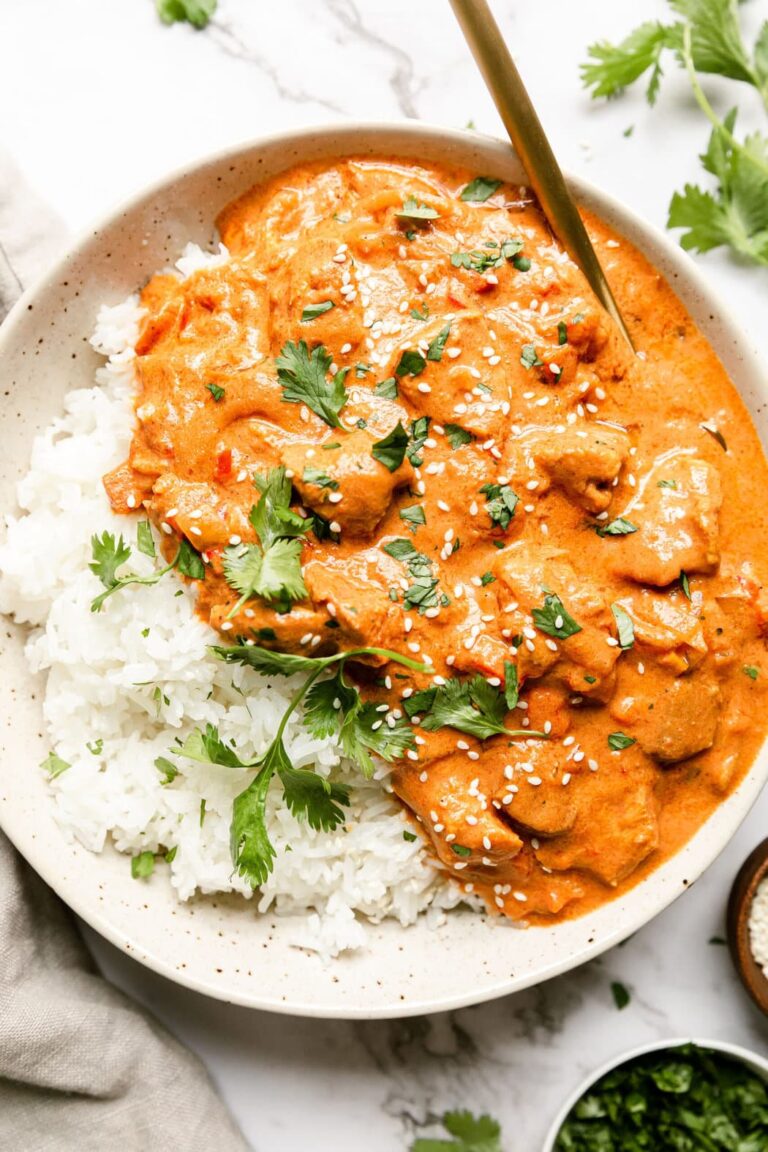 Creamy Crockpot Butter Chicken (Healthy and Easy)