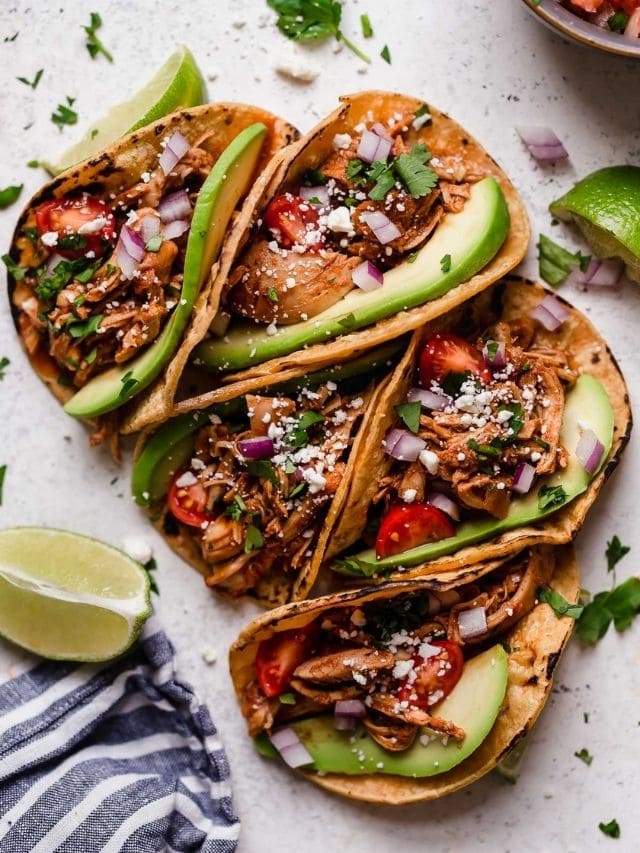 Crockpot Chicken Tacos (or Quick Pot)