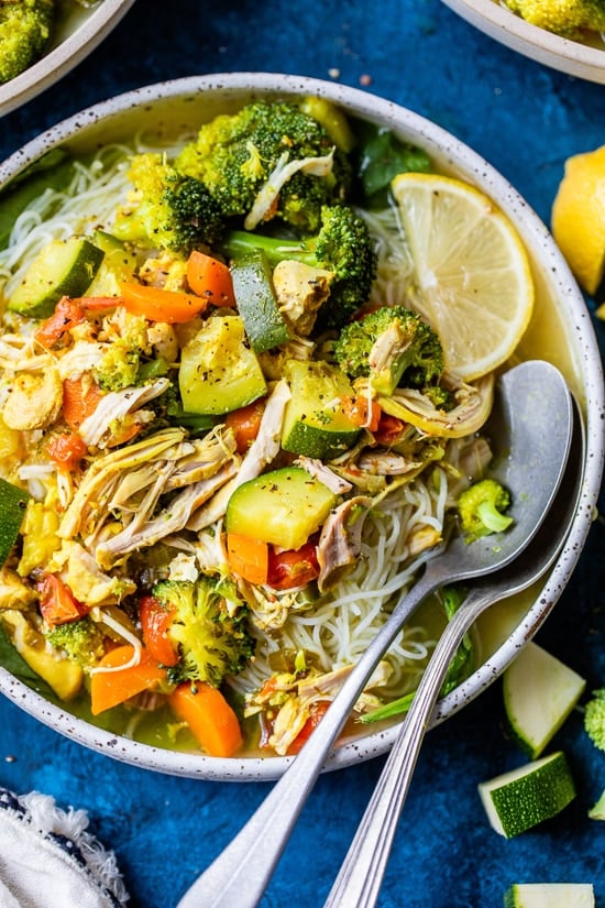 Healing Turmeric Chicken Noodle Soup (Gluten-Free, Dairy-Free)