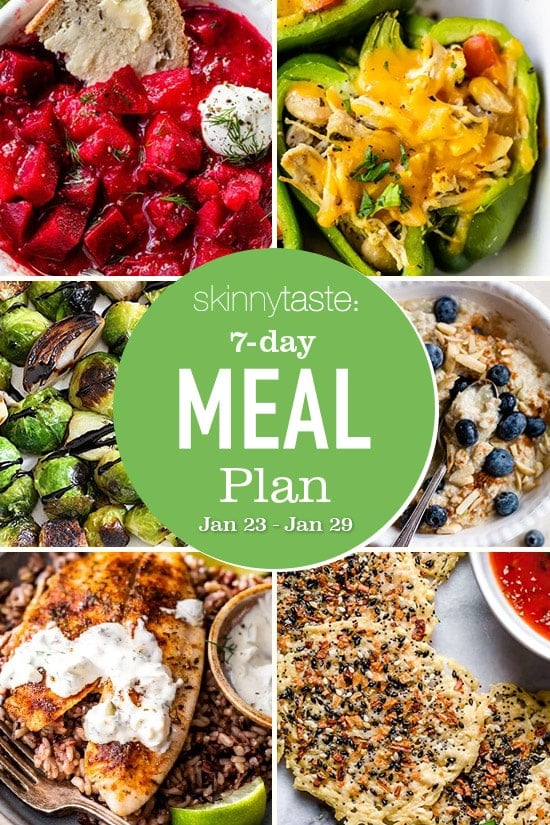 7 Day Healthy Meal Plan (Jan 23-29)