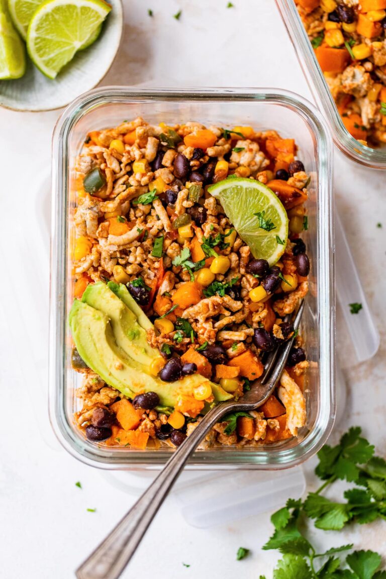 Ground Turkey Skillet with Sweet Potatoes and Black Bean