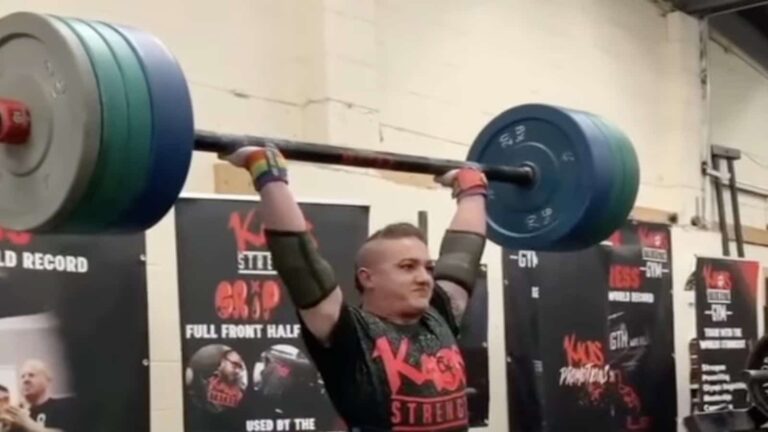 Strongwoman Rhianon Lovelace Sets U64 Axle Press World Record of 101 Kilograms (222.6 Kilos)