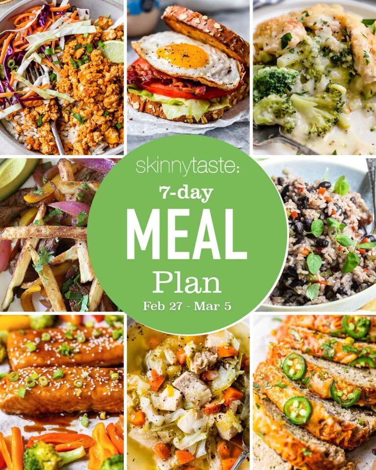 7 Day Healthy Meal Plan (Feb 27-March 5)