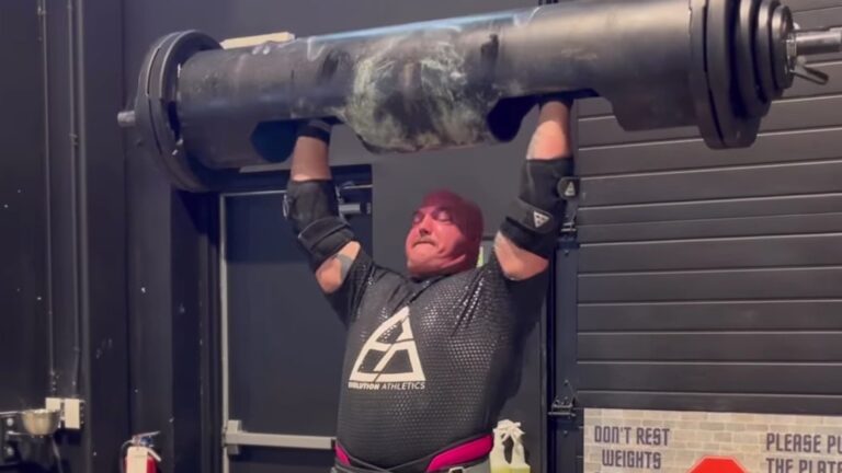 Mitchell Hooper Log Presses 195 Kilograms (430 Kilos) for Two Reps During Arnold Strongman Classic Prep