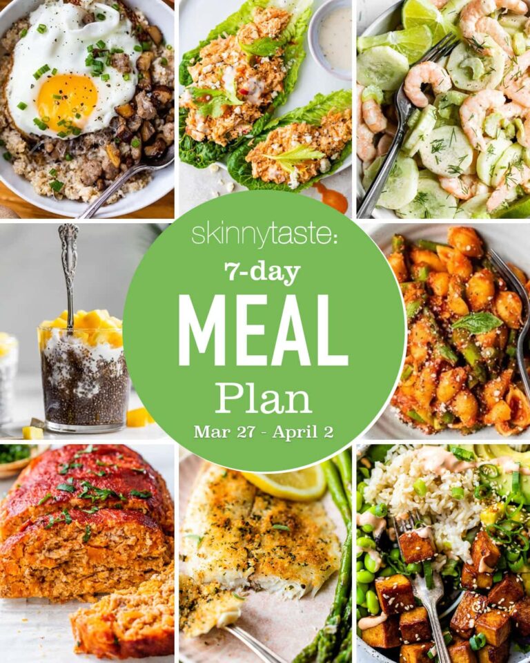 7 Day Healthy Meal Plan (March 26-April 2)