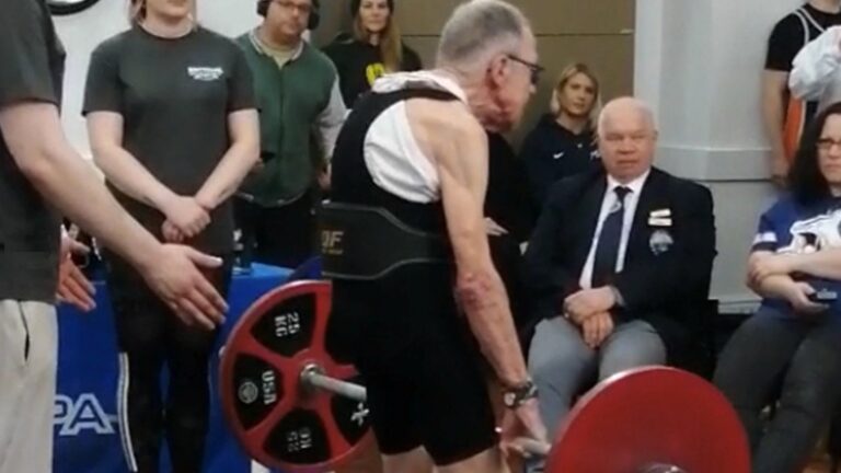 86-12 months-Old Powerlifter Brian Winslow (60KG) Sets Deadlift Record of 77.5-Kilograms (170.8-Kilos)