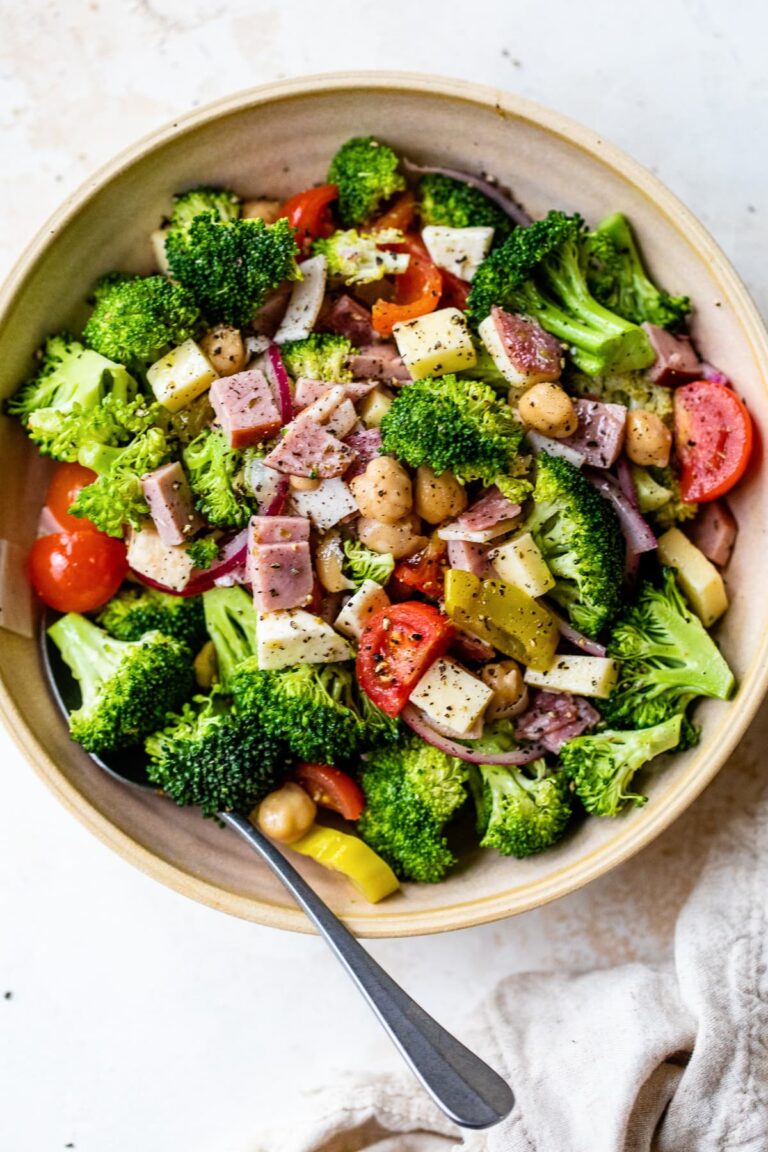 Italian Sub Broccoli Salad- health foods diets