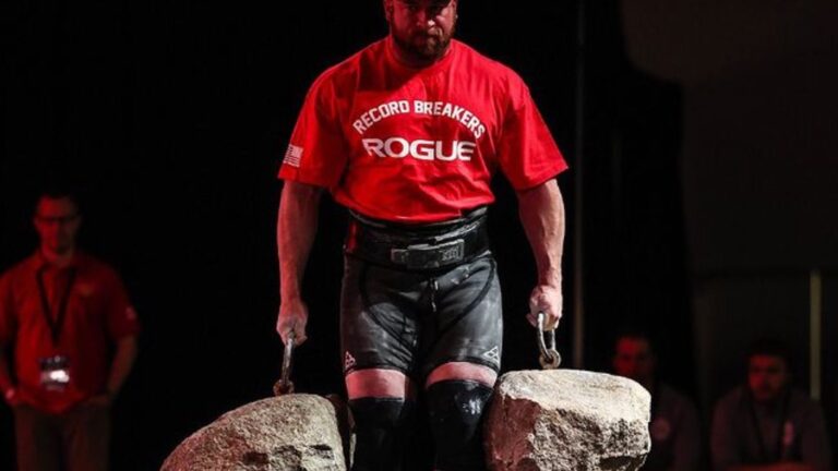 Kevin Faires Sets Dinnie Stone Walk World Record with 31 Feet, 7 Inches at 2023 Rogue Record Breakers