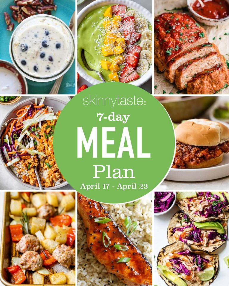 7 Day Healthy Meal Plan (April 17-23)