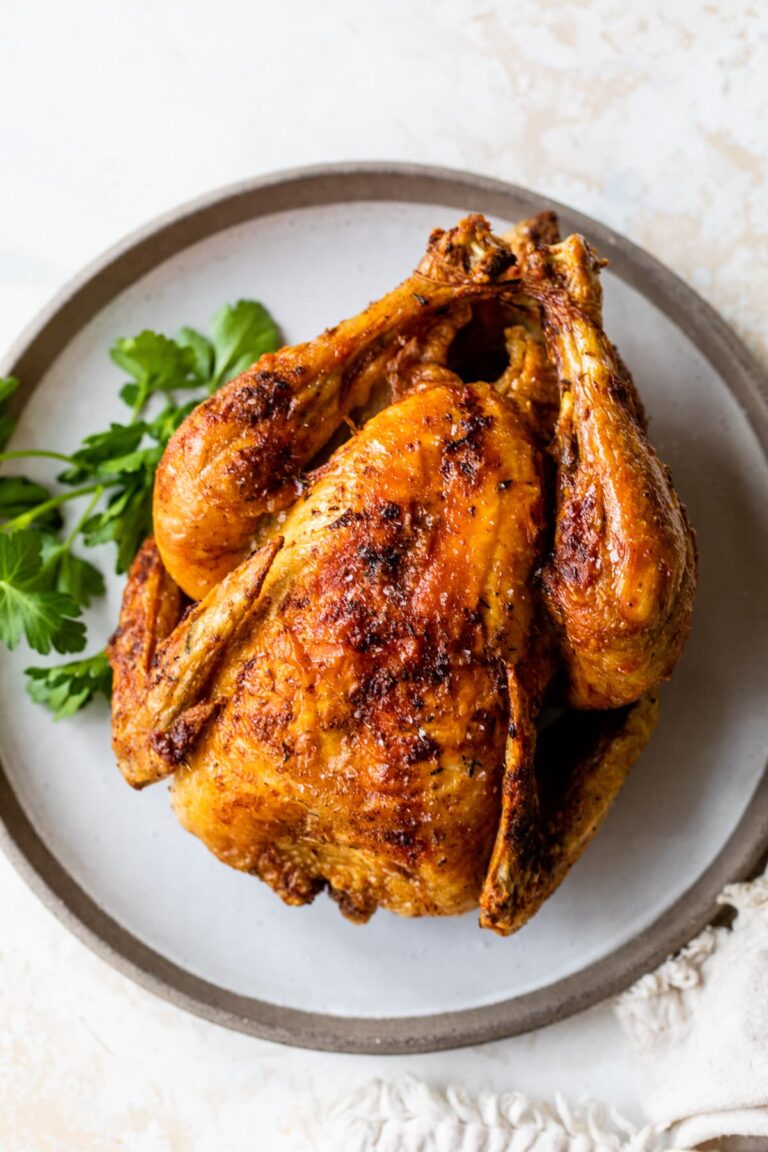 Air Fryer Rotisserie Chicken (Juicy and Crispy Skin)