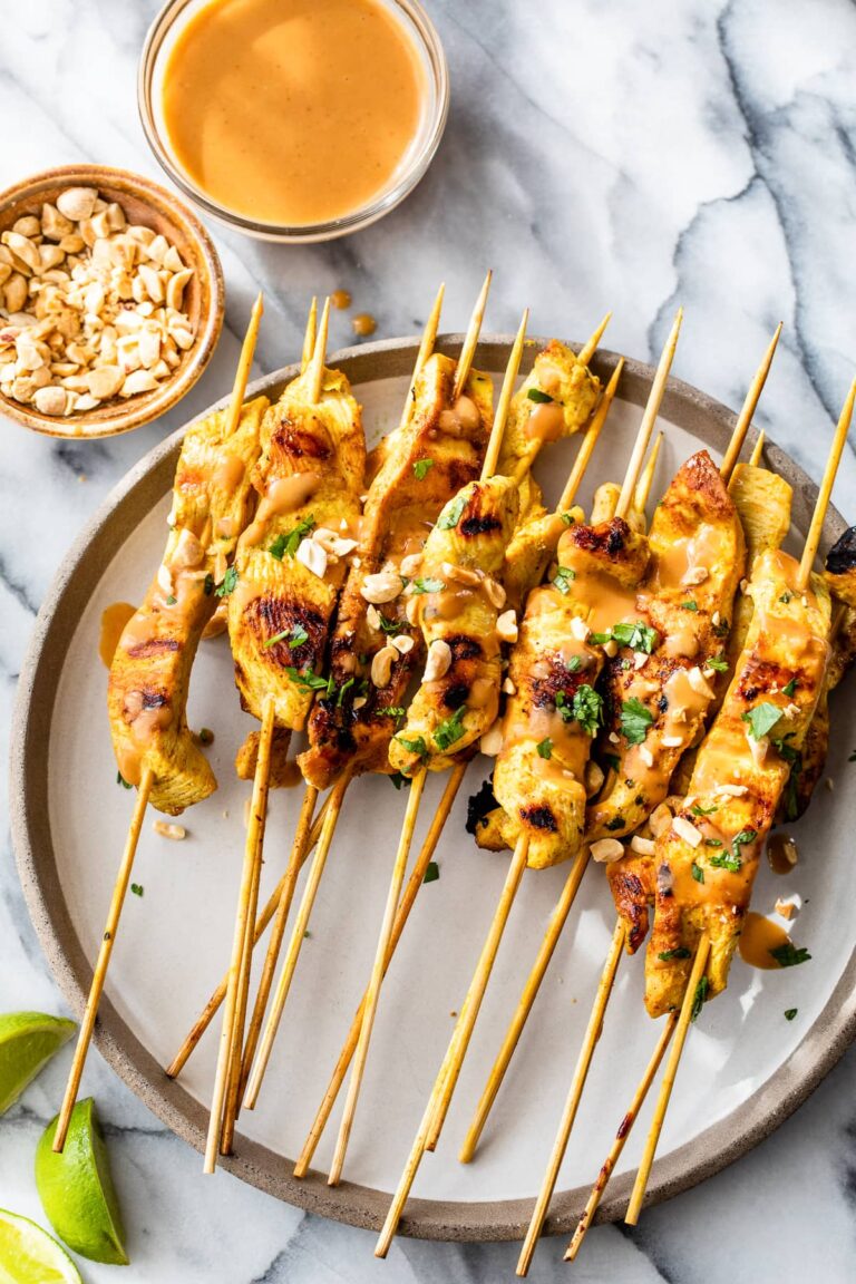 Chicken Satay with Spicy Peanut Sauce Recipe