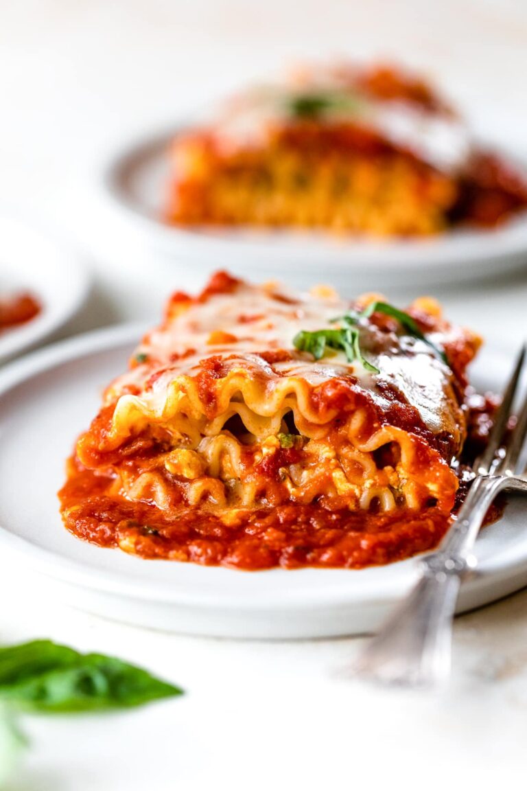 Lasagna Roll Ups With Cottage Cheese