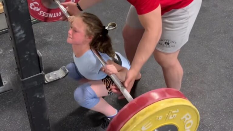 10-12 months-Old Rory van Ulft Reaches Latest Milestone Squatting Triple Her Body Weight