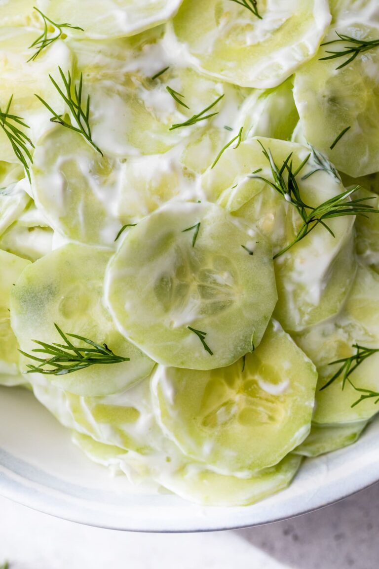 Creamy Cucumber Salad (Healthy) – health foods diets