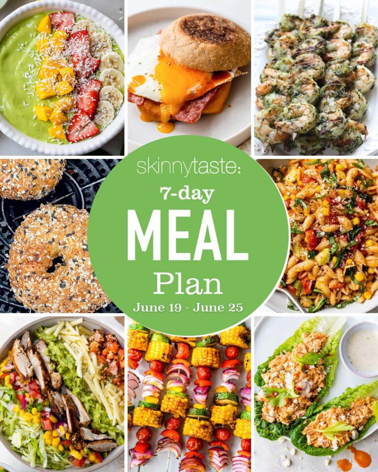 Free 7 Day Healthy Meal Plan (June 19-25)