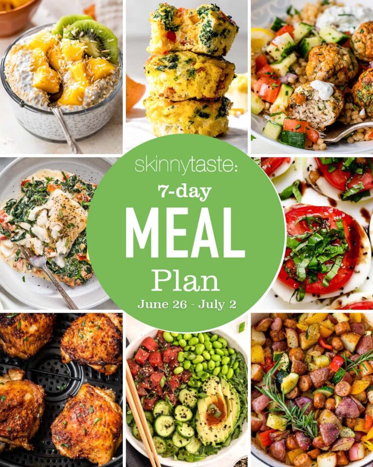 Free 7 Day Healthy Meal Plan (June 26-July 2)