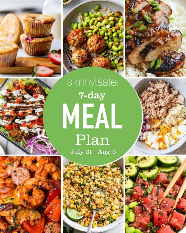 Free 7 Day Healthy Meal Plan (July 31-August 6)