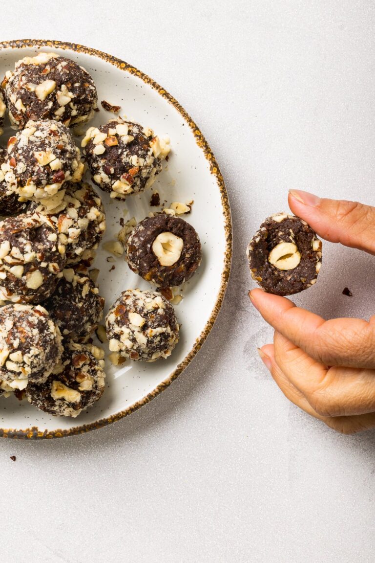 Homemade Ferrero Rocher (Hazelnut) Date Balls