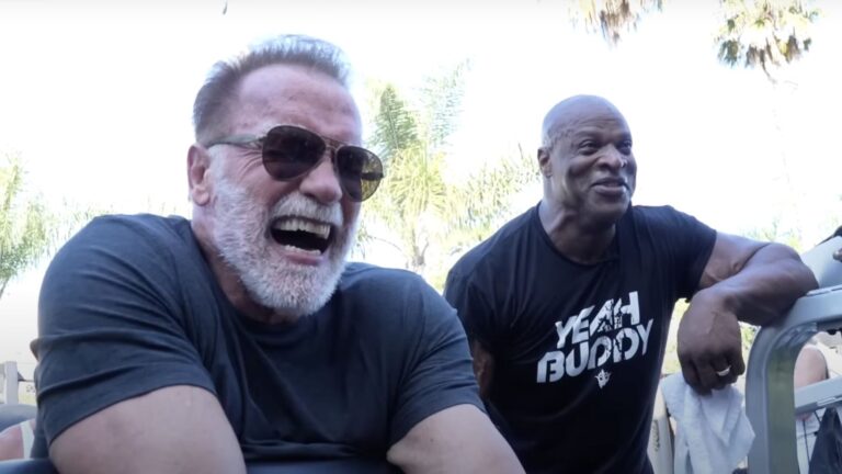 Arnold Schwarzenegger And Ronnie Coleman Train Together At Gold’s Gym