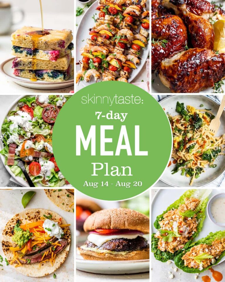 Free 7 Day Healthy Meal Plan (August 14-20)