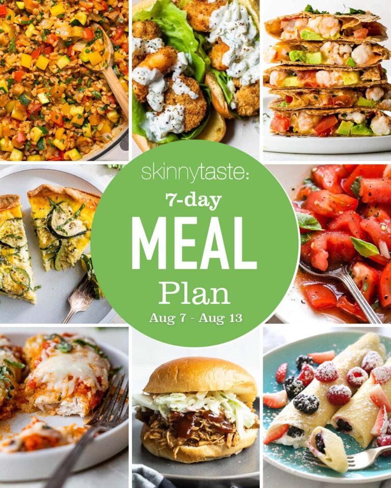 Free 7 Day Healthy Meal Plan (August 7-13)