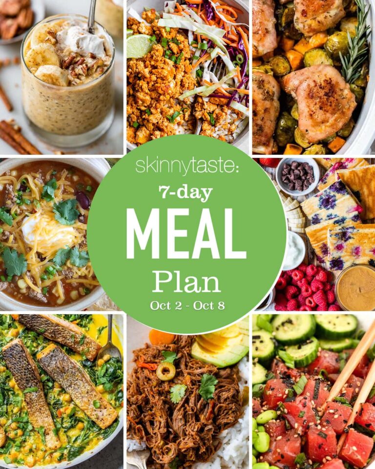 Free 7 Day Healthy Meal Plan (Oct 2-8)