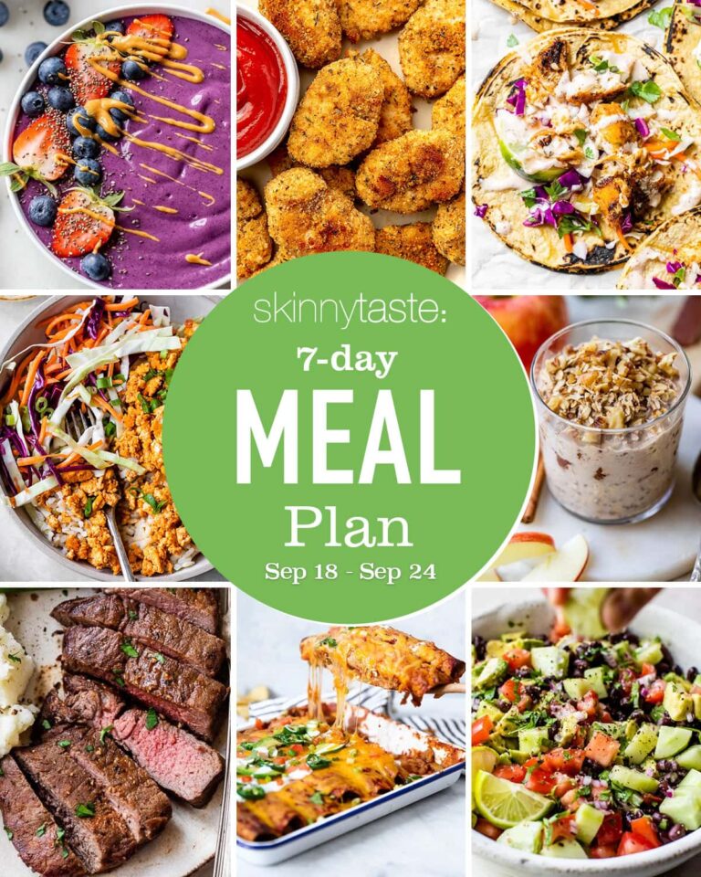 Free 7 Day Healthy Meal Plan (Sept 18-24)