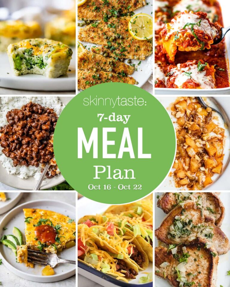 Free 7 Day Healthy Meal Plan (Oct 16-22)