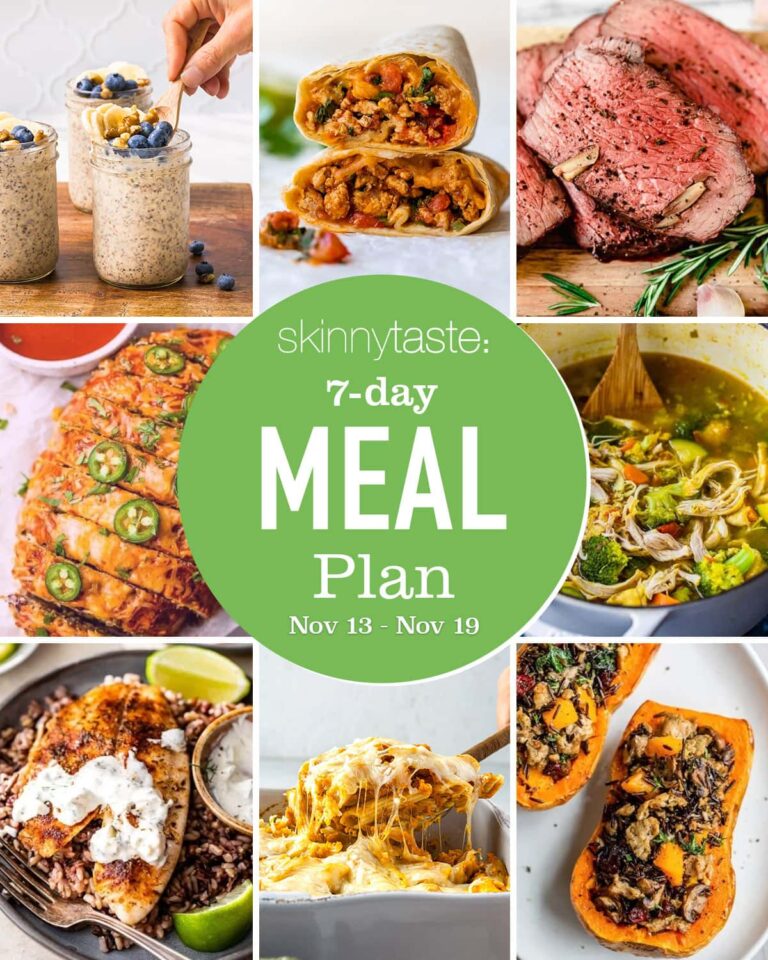 Free 7 Day Healthy Meal Plan (Nov 13-19)