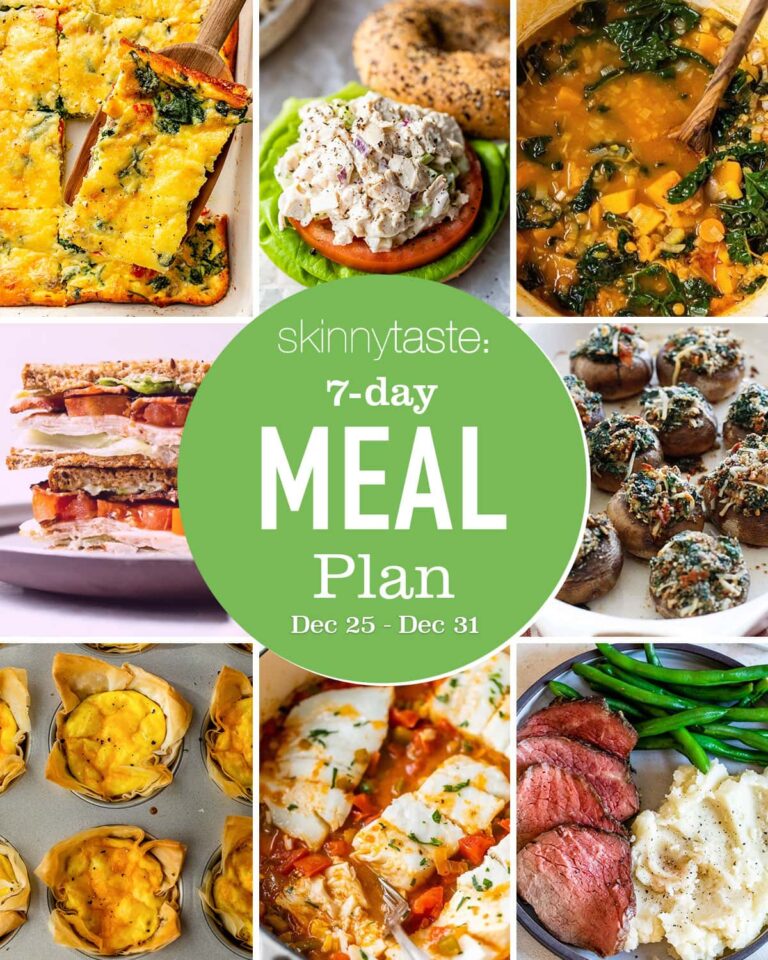 Free 7 Day Healthy Meal Plan (Dec 25-31)