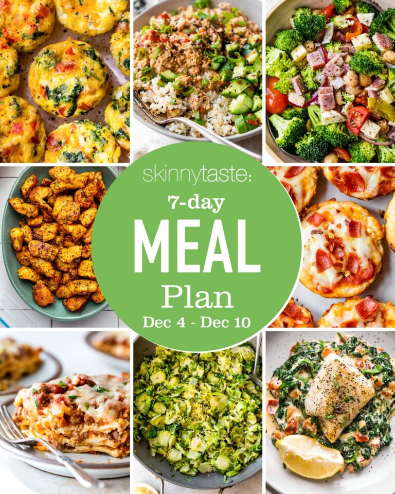 Free 7 Day Healthy Meal Plan (Dec 4-10)